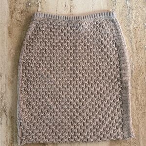 See By Chloe Textured Knit Skirt in Beige